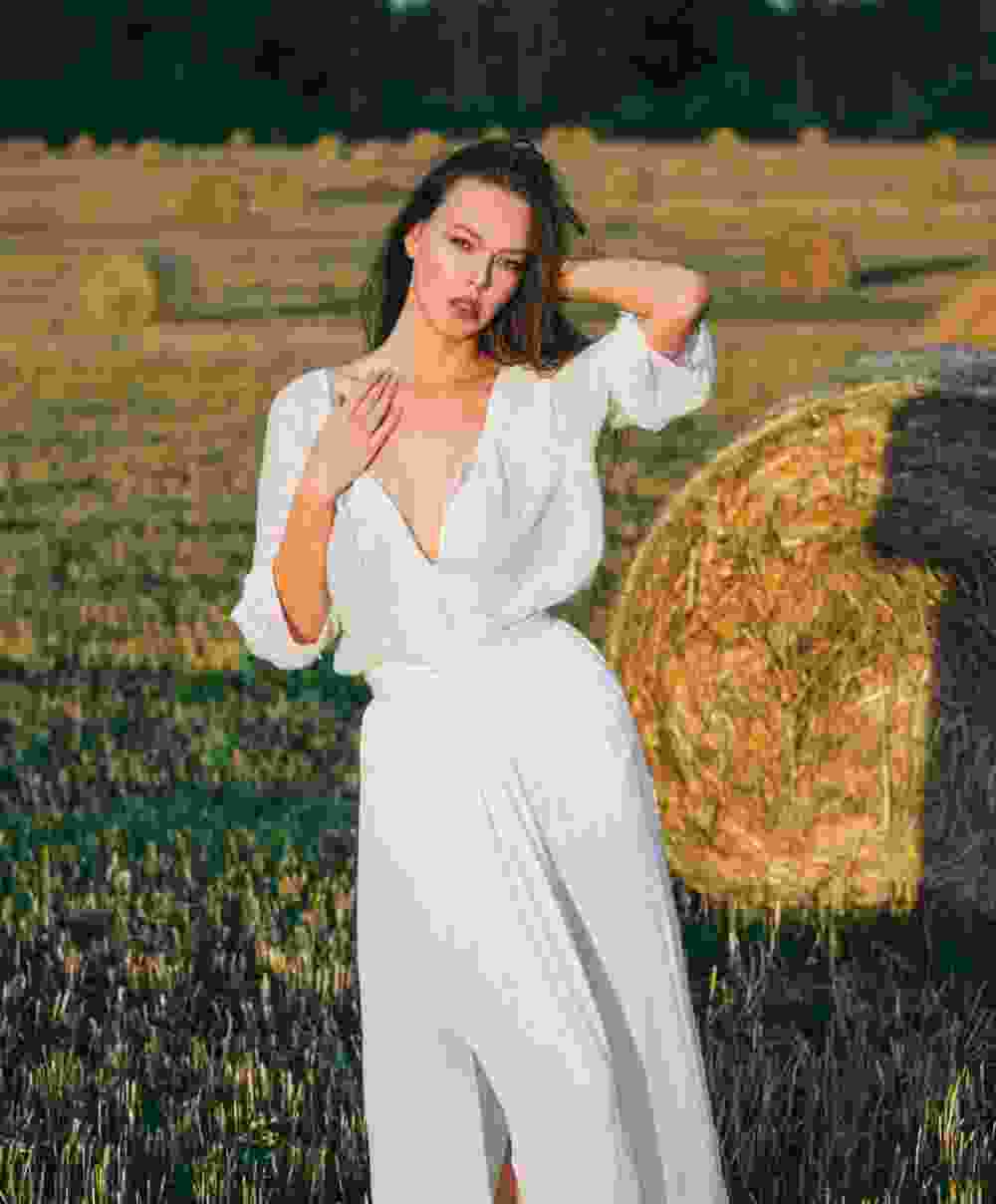 Cotton White Maxi Dress - Image 4