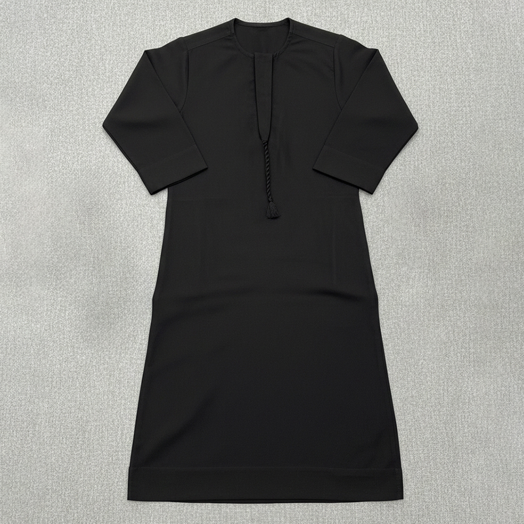 Black Omani Jubba Thobe for Boys