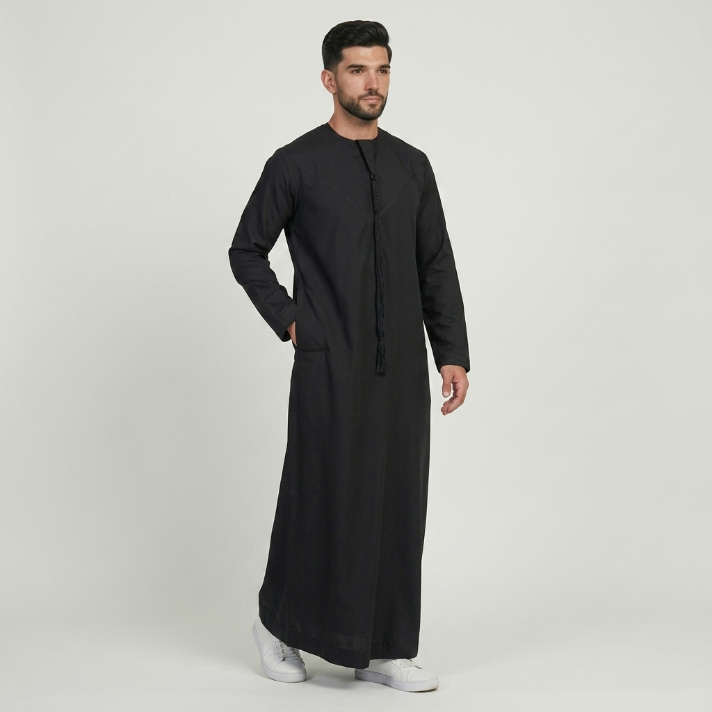 Classic Black Mens Emirati Thobes