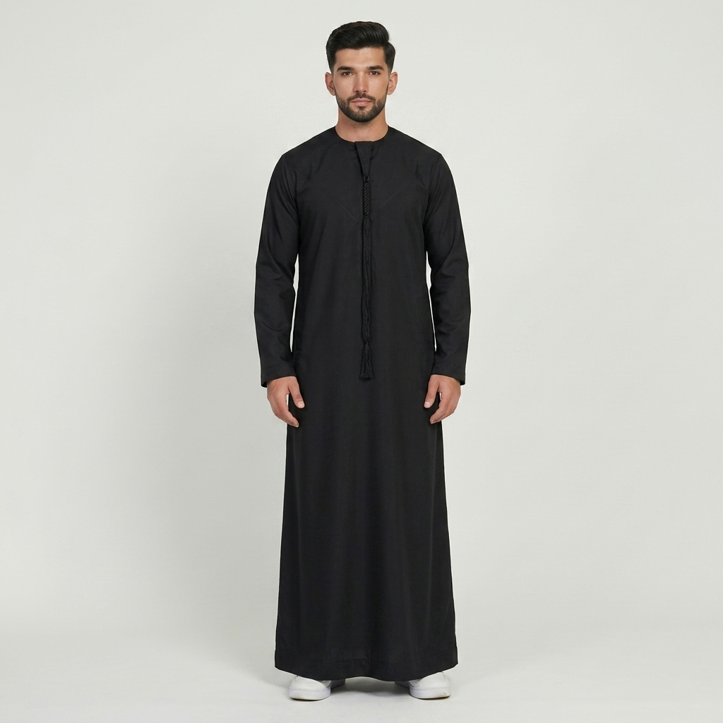 Classic Black Mens Emirati Thobes