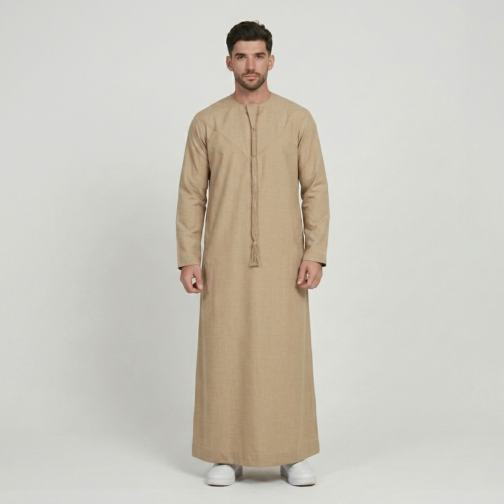 Classic Sand Beige Mens Emirati Thobes