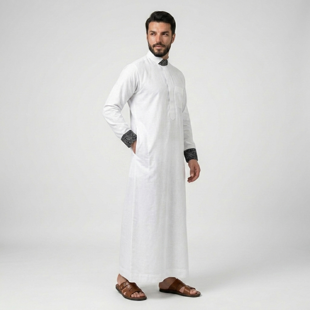 Classic White Mens Designer Thobes