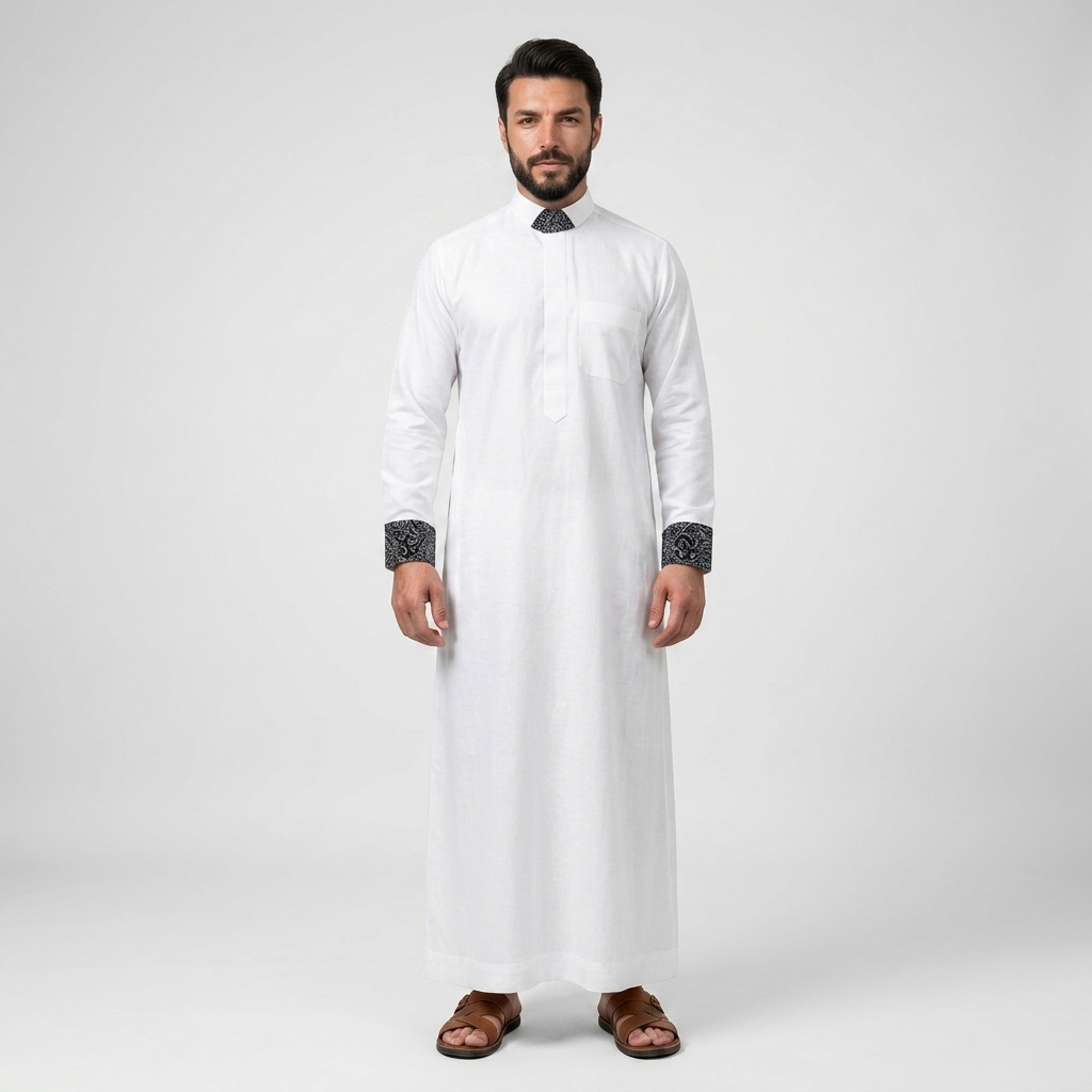 Classic White Mens Designer Thobes