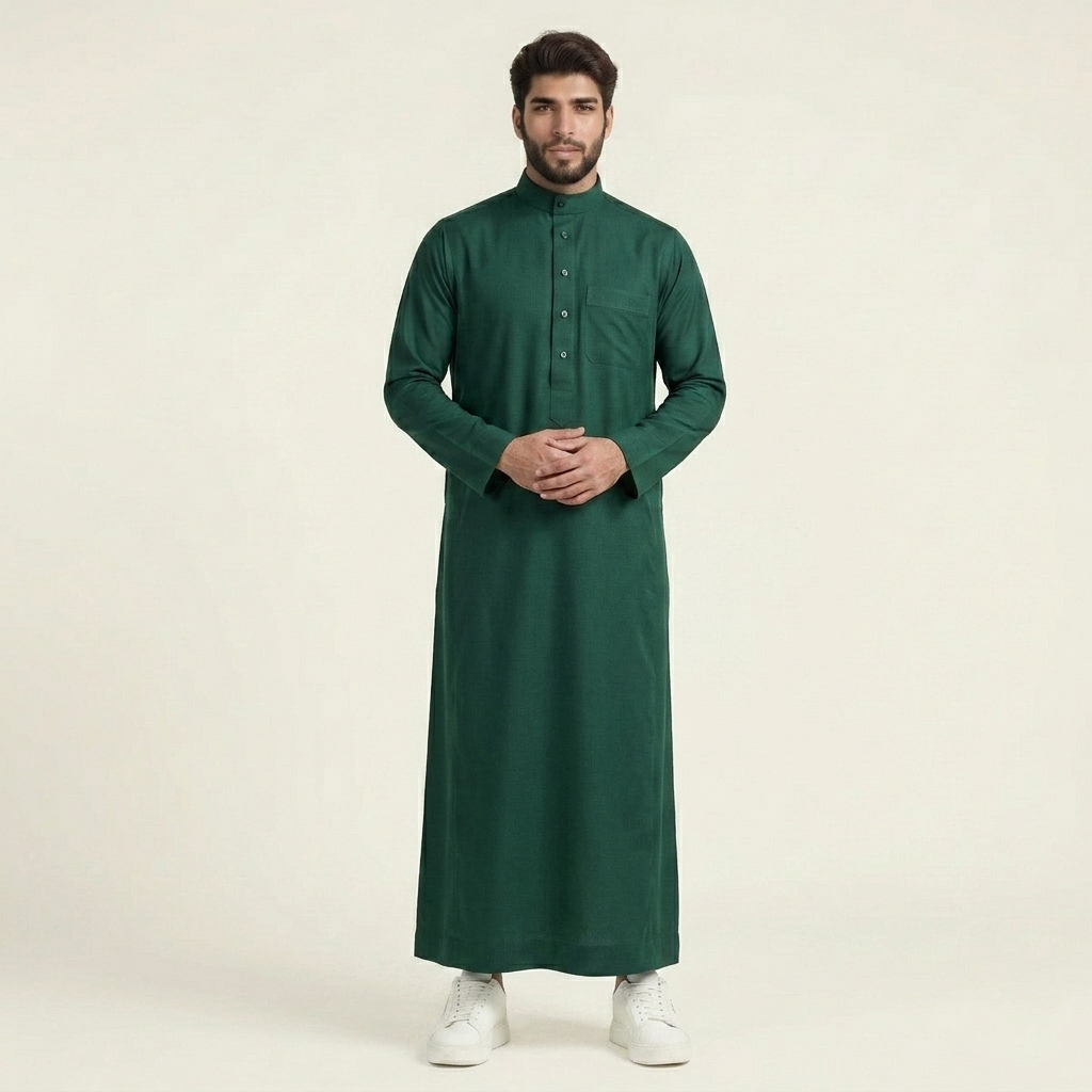 Executive Saudi-Style Forest Green Mens Thobes