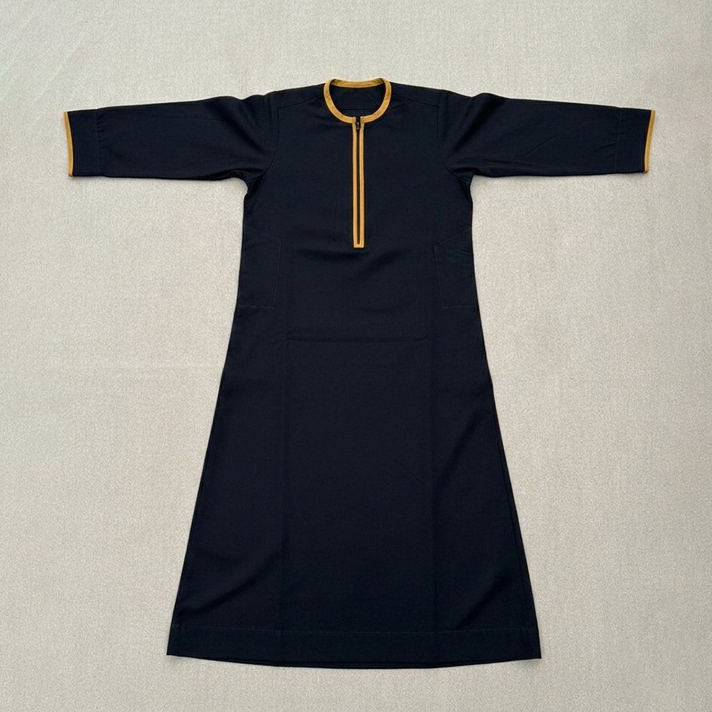 Kids Premium Black Jubba Thobe