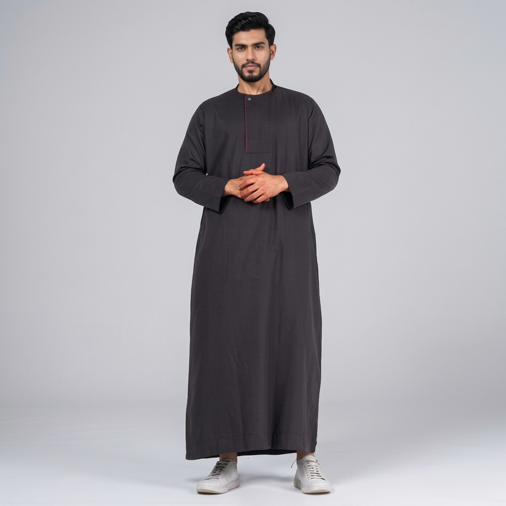 Men’s Black Omani Style Thobe