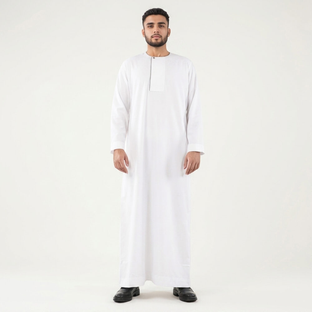 Minimalist Omani White Thobe for Men