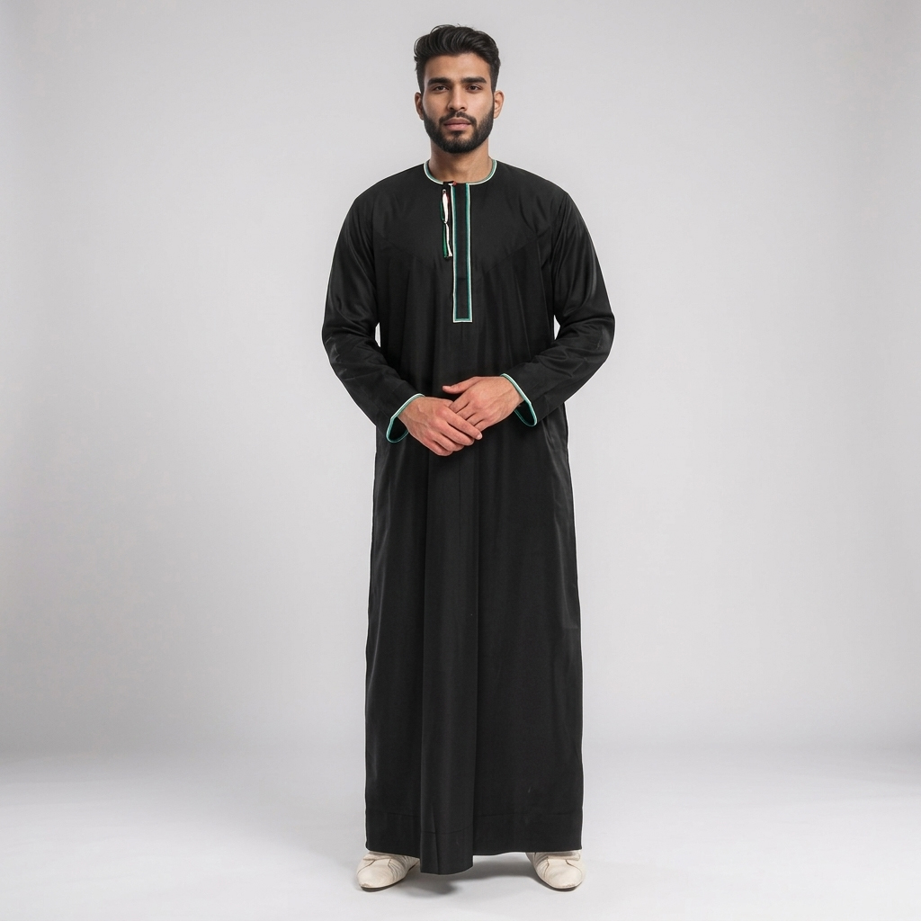 Palestine Inspired Men’s Black Thobe