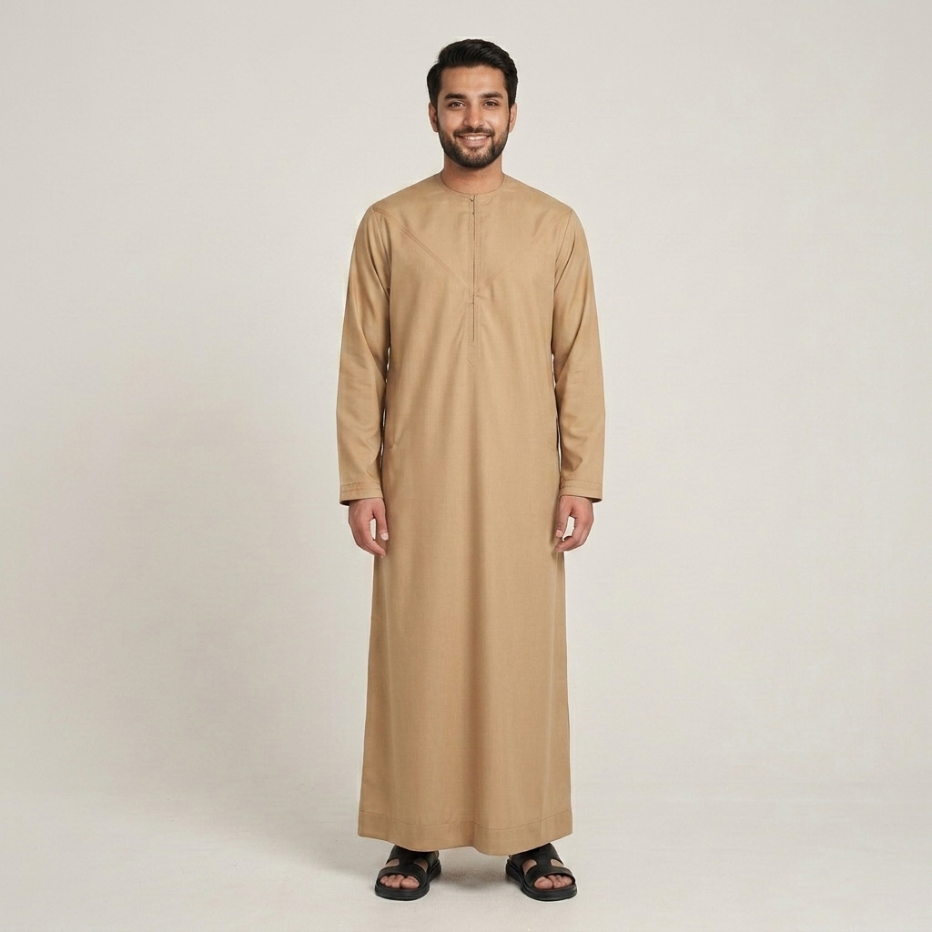 Sand Beige Mens Emirati Thobes