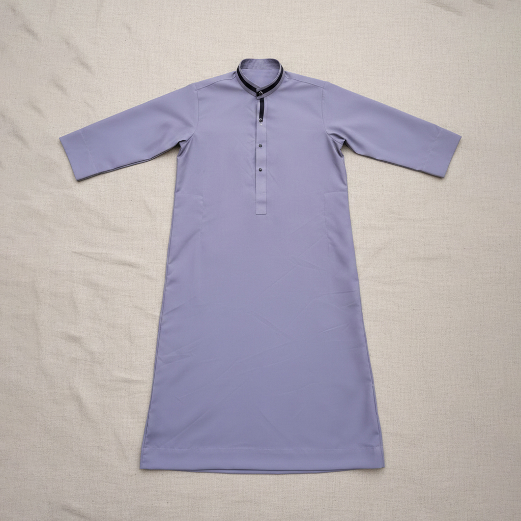 Smoke Grey Designer Jubba Thobe for Boys