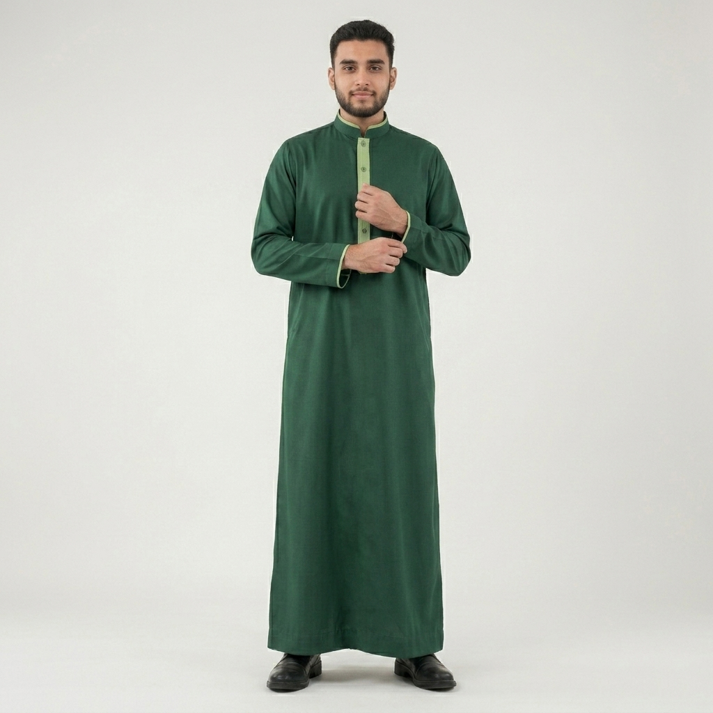 Traditional Arabic Green Mens Thobes