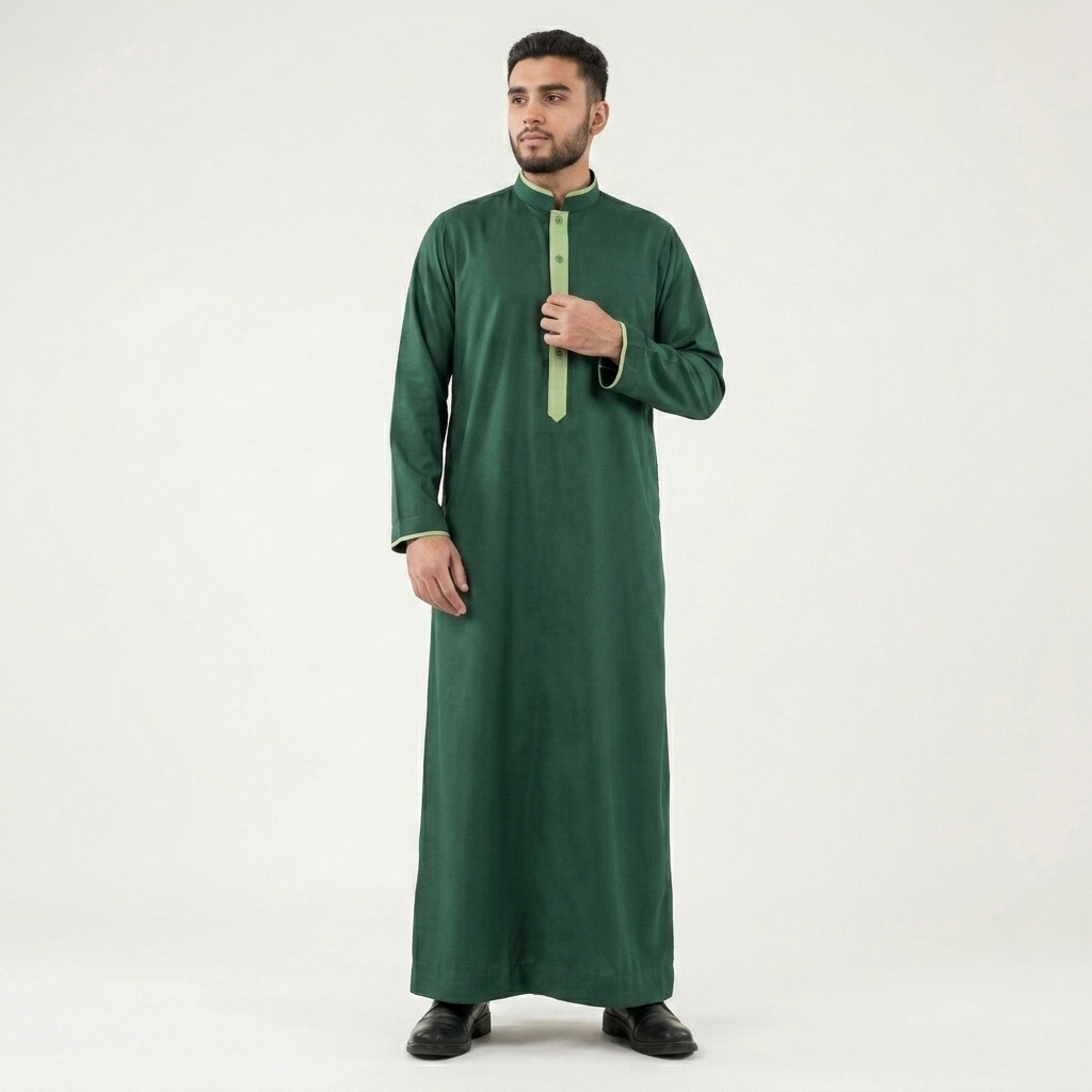Traditional Arabic Green Mens Thobes