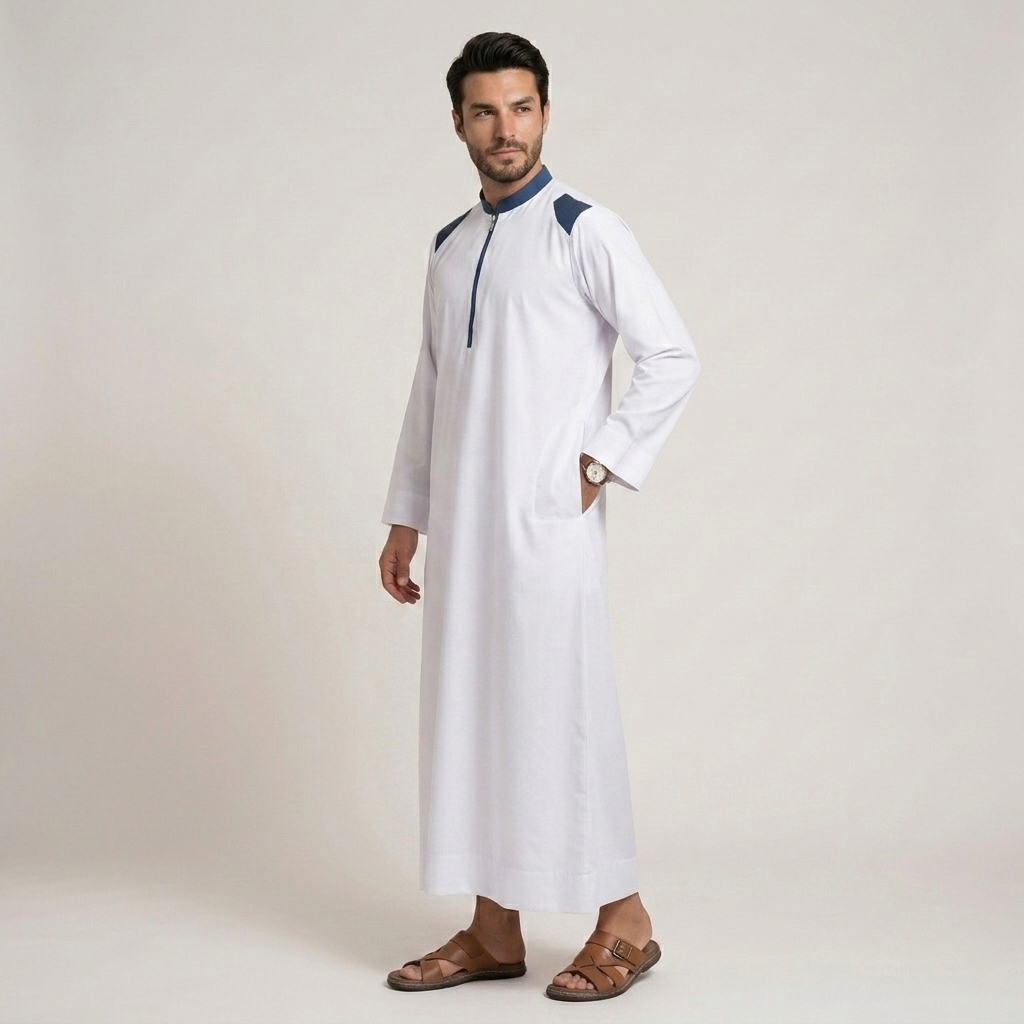 Traditional White Designer Thobes for Men