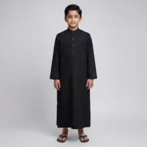 Black Arabic Inspired Kids Jubba Thobe USA Black Arabic Inspired Kids Jubba Thobe USA