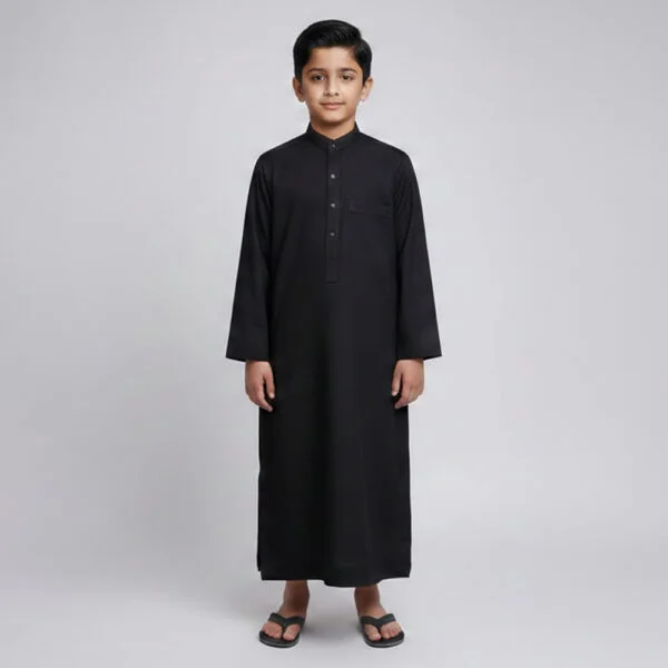 Black Arabic Inspired Kids Jubba Thobe USA Black Arabic Inspired Kids Jubba Thobe USA