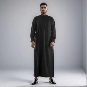 Black Cotton Arabian Thobe For Men USA Black Cotton Arabian Thobe For Men USA