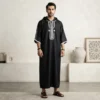 Black Moroccan Hooded Thobe USA