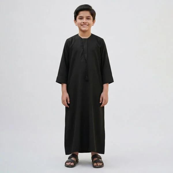 Black Omani Jubba Thobe for Boys USA
