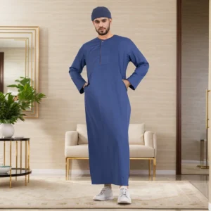 Blue Jay Men’s Thobes With Piping USA Blue Jay Men’s Thobes With Piping USA