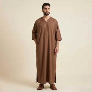 Brown Elegant Moroccan Thobe USA Brown Elegant Moroccan Thobe USA