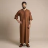 Brown Embroidered Moroccan Thobe USA Brown Embroidered Moroccan Thobe USA