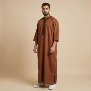 Brown Moroccan Casual Thobes USA Brown Moroccan Casual Thobes USA