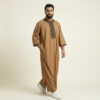 Camel Tan Embroidered Men's Moroccan Thobe