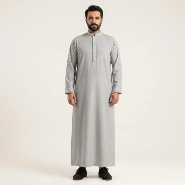 Classic Dove Grey Mens Arabic Thobes USA