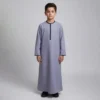 Classic Grey Designer Jubba Thobe for Boys USA