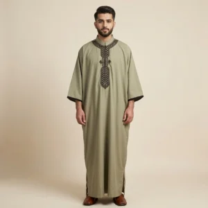 Classic Sage Color Mens Moroccan Thobe USA