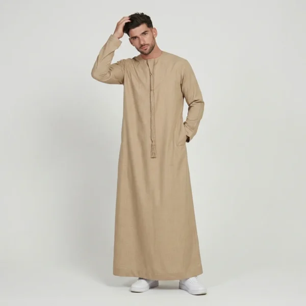 Classic Sand Beige Mens Emirati Thobes USA