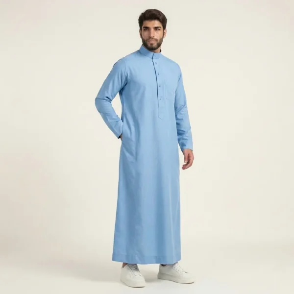 Classic Sky Blue Mens Arabic Thobes USA Classic Sky Blue Mens Arabic Thobes USA