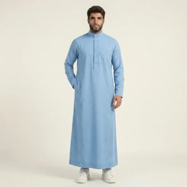 Classic Sky Blue Mens Arabic Thobes USA Classic Sky Blue Mens Arabic Thobes USA
