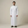 Classic Whtie Saudi Style Mens Cashmere Wool Thobe USA