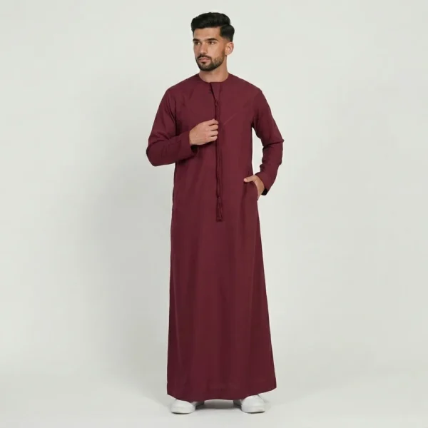 Deep Maroon Mens Emirati Thobes USA