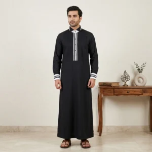Designer Black Thobes For Mens USA Designer Black Thobes For Mens USA