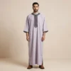 Dusty Lavender Embroidered Moroccan Thobes for Men USA