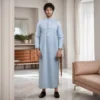 Embroidered Blue Haze Men’s Cotton Thobes USA Embroidered Blue Haze Men’s Cotton Thobes USA