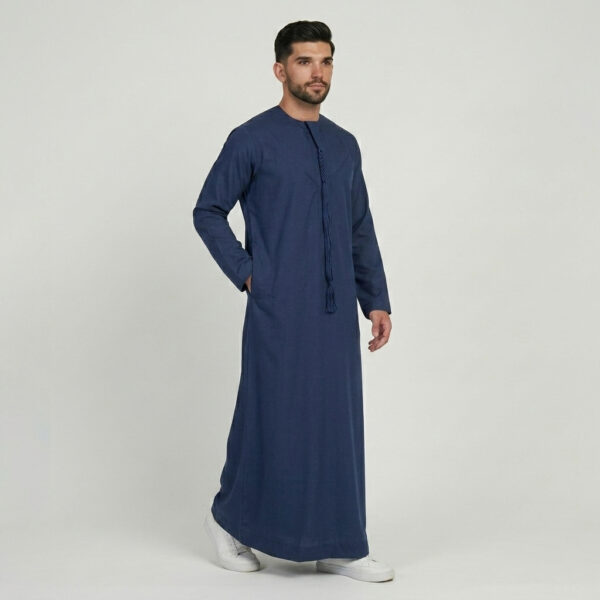 Executive Navy Blue Men's Emirati Thobe