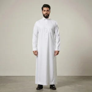 Executive White Mens Cashmere Wool Thobe USA