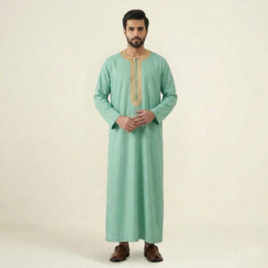 Heritage-Mint-Green-Mens-Moroccan-Thobe.jpeg Heritage Mint Green Men's Moroccan Thobe