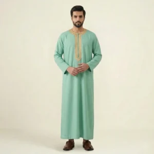 Heritage Mint Green Mens Moroccan Thobe USA