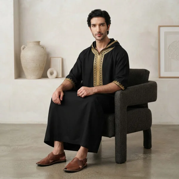 Hooded Moroccan Thobe For Men