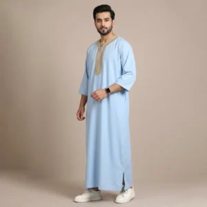 Ice Blue Modern Moroccan Thobes USA