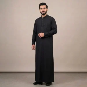 Mens Black Arabian Style Thobe USA