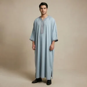 Men’s Classic Light Blue Moroccan Thobe USA Men’s Classic Light Blue Moroccan Thobe USA