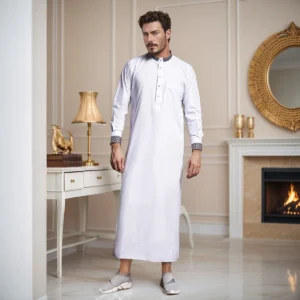 Men's Off-White Designer Cotton Thobes USA