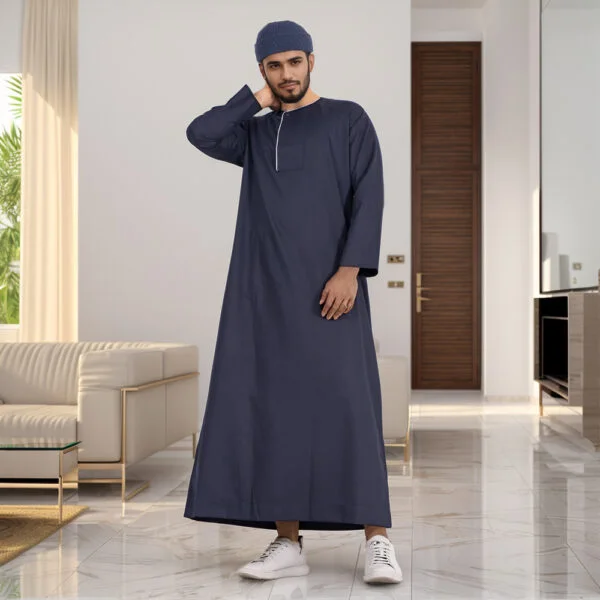Men’s Omani Style Blue Thobes USA