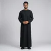 Mens Plain Black Color Omani Thobe USA