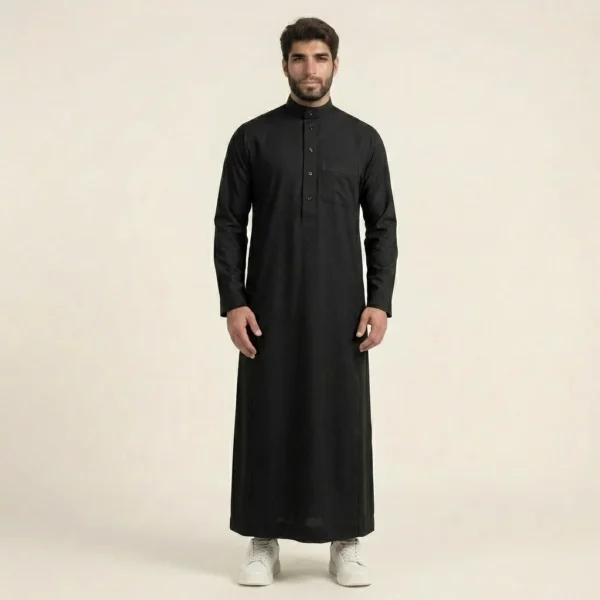 Midnight Black Mens Arabic Thobes USA Midnight Black Mens Arabic Thobes USA